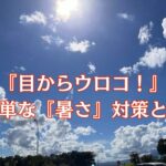 『目からウロコ！』超簡単な『暑さ』対策とは？