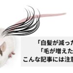 「白髪が減った」「毛母細胞が増えた」こんな記事には注意しよう